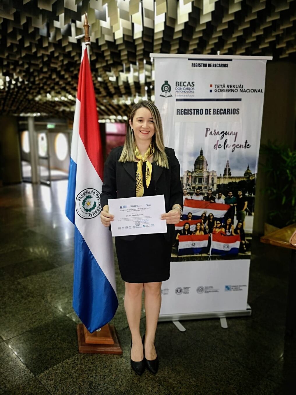 Noelia Romero, destacada compatriota que, pese a la pandemia, sigue con la meta de convertirse en una investigadora del ámbito alimenticio. Foto: Gentileza.