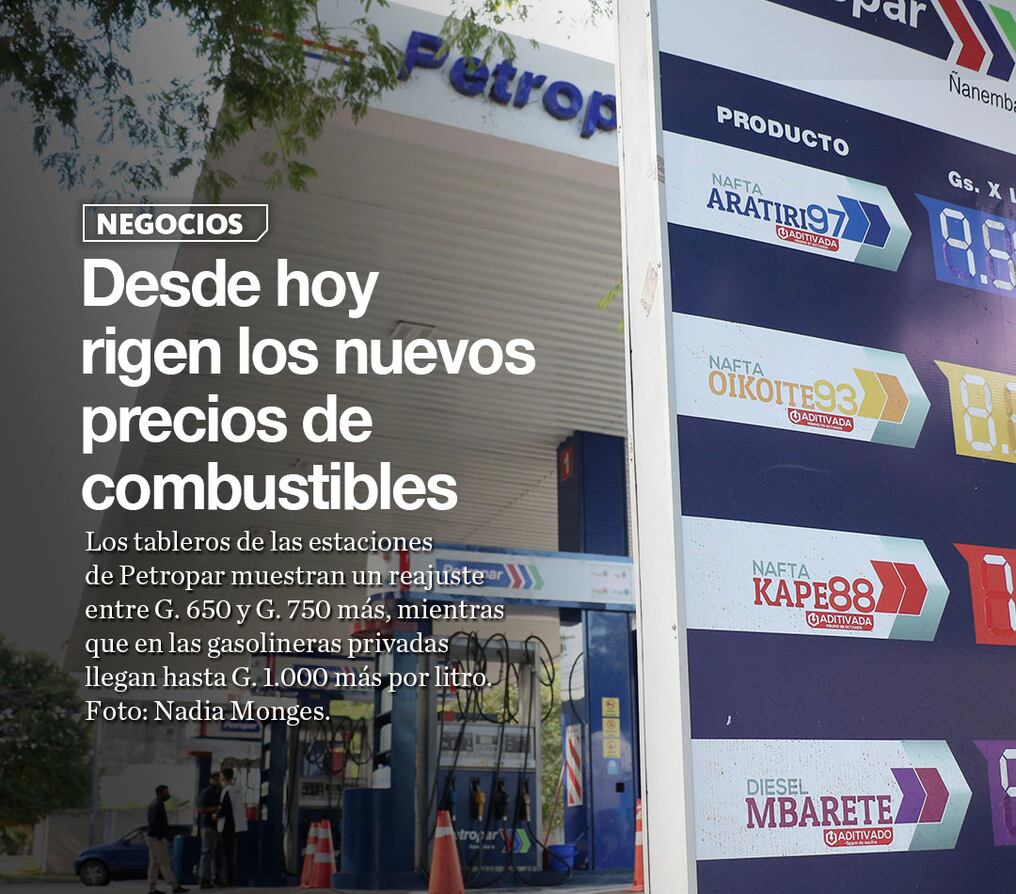 Desde hoy rigen los nuevos precios de combustibles