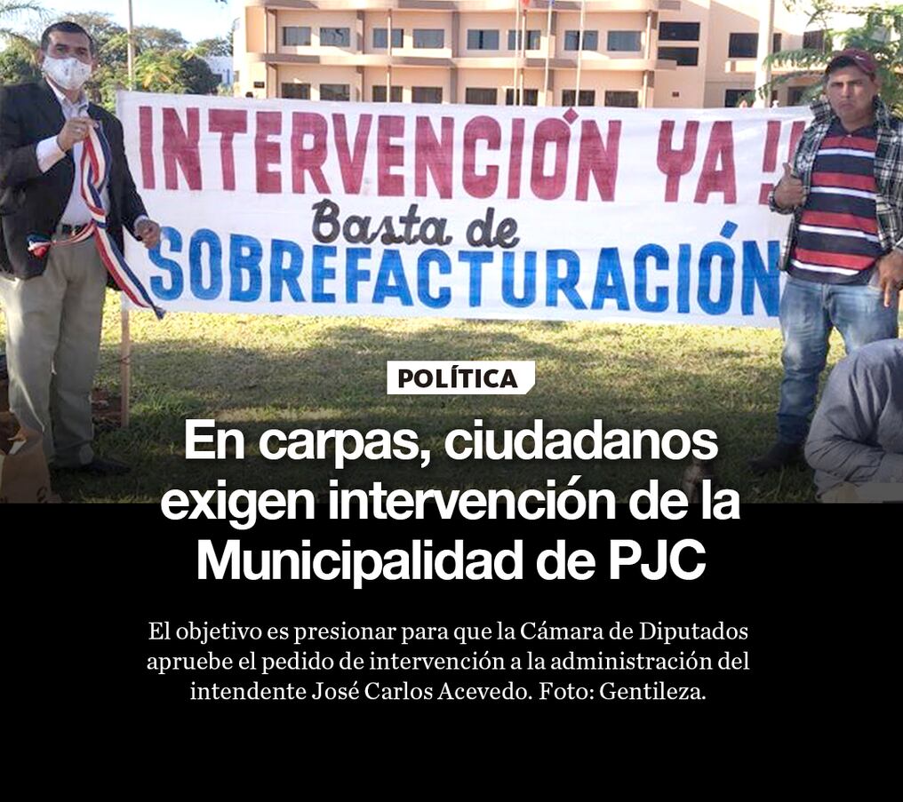En carpas, ciudadanos exigen intervención de la Municipalidad de PJC