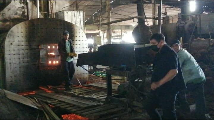 Más de 10 kilogramos de cocaína refinada, distribuida en 10 panes con la marca CH, fueron incinerados en un horno. Foto: Gentileza.