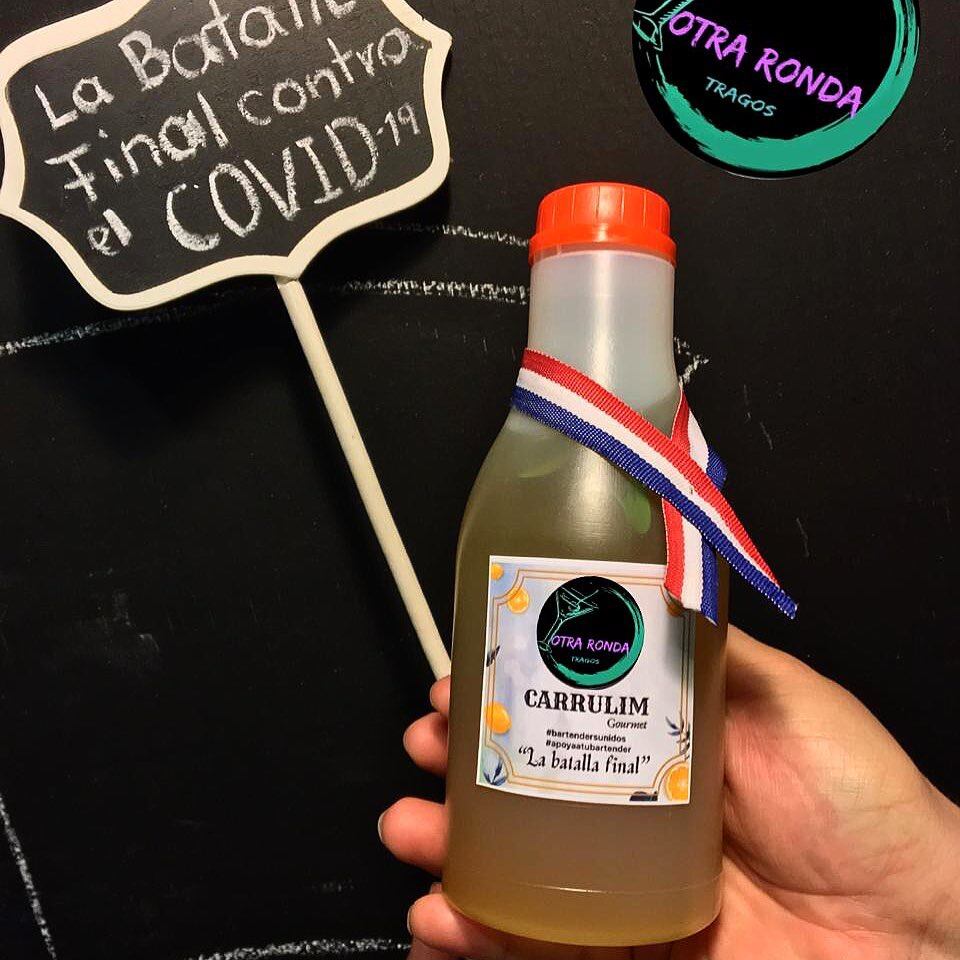 Desde Curuguaty se suman a la iniciativa "Carrulim de los bartenders" con una botellita gourmet del tradicional brebaje. Foto: Gentileza.