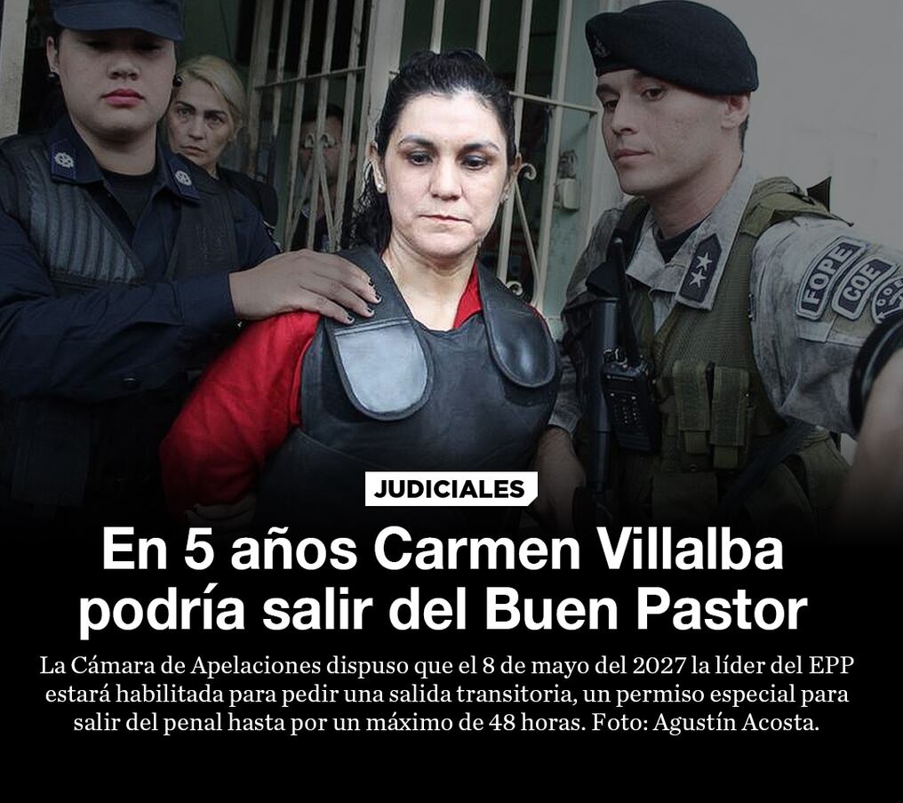 En 5 años Carmen Villalba podría salir del Buen Pastor