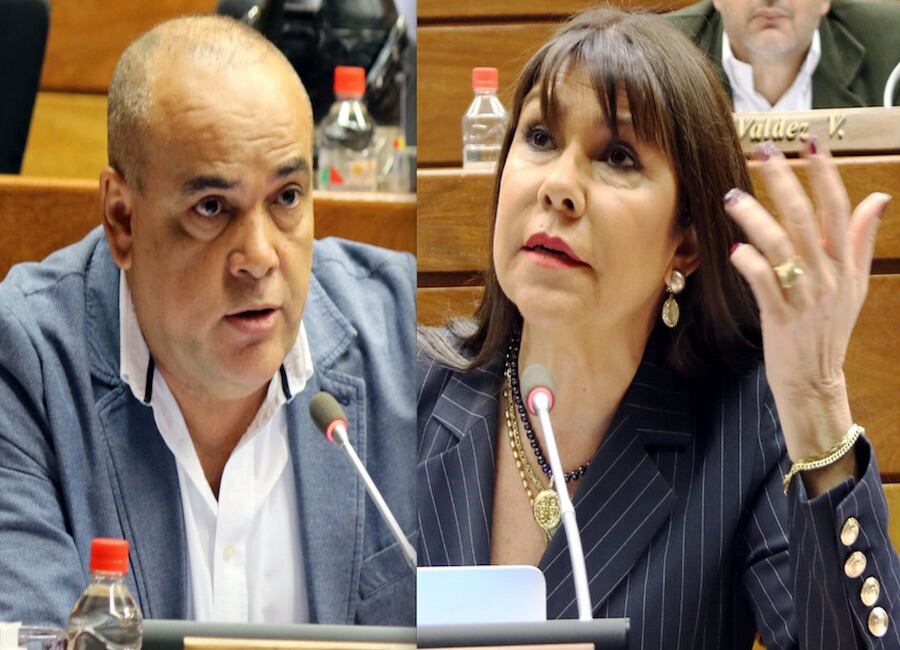 Tal como lo había anunciado días pasados, el diputado colorado Basilia Núñez oficializó hoy miércoles el pedido de pérdida de investidura de la diputada liberal Celeste Amarilla. Foto: Archivo.