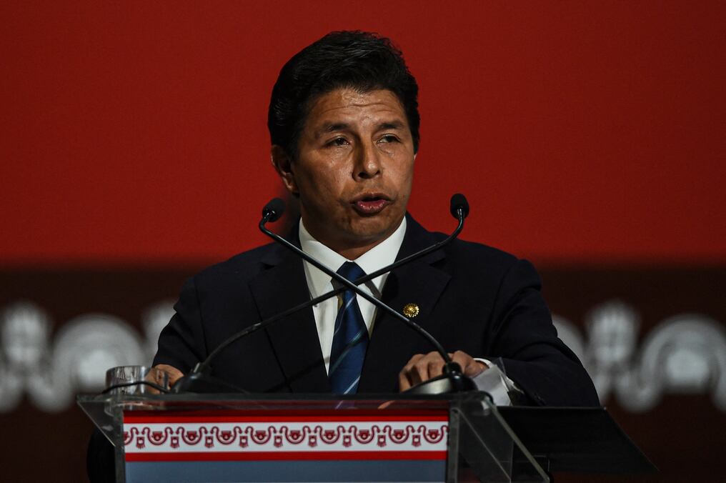 Más de 60 de los 130 miembros del Congreso de Perú presentaron un pedido para destituir al presidente Pedro Castillo por su supuesta “incapacidad moral” para ejercer el cargo. Foto: AFP.