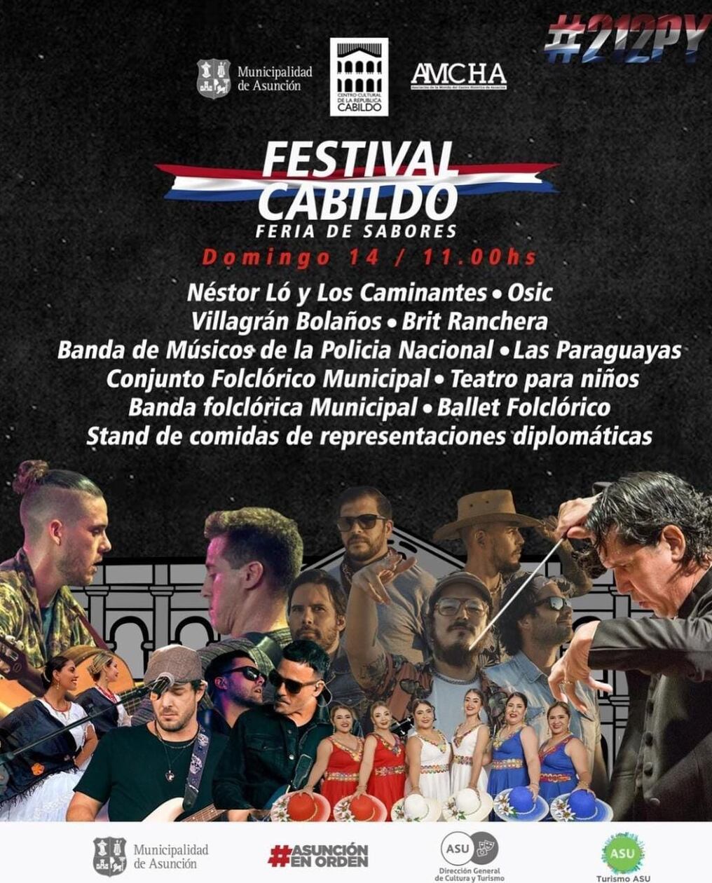 Con una nutrida agenda y el apoyo de varios artistas, Asunción se prepara el festejo de los 212 años de independencia patria. Foto: Gentileza.