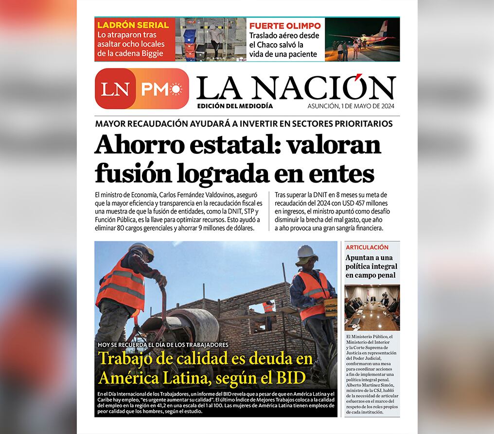 LN PM: edición mediodía del 1 de mayo