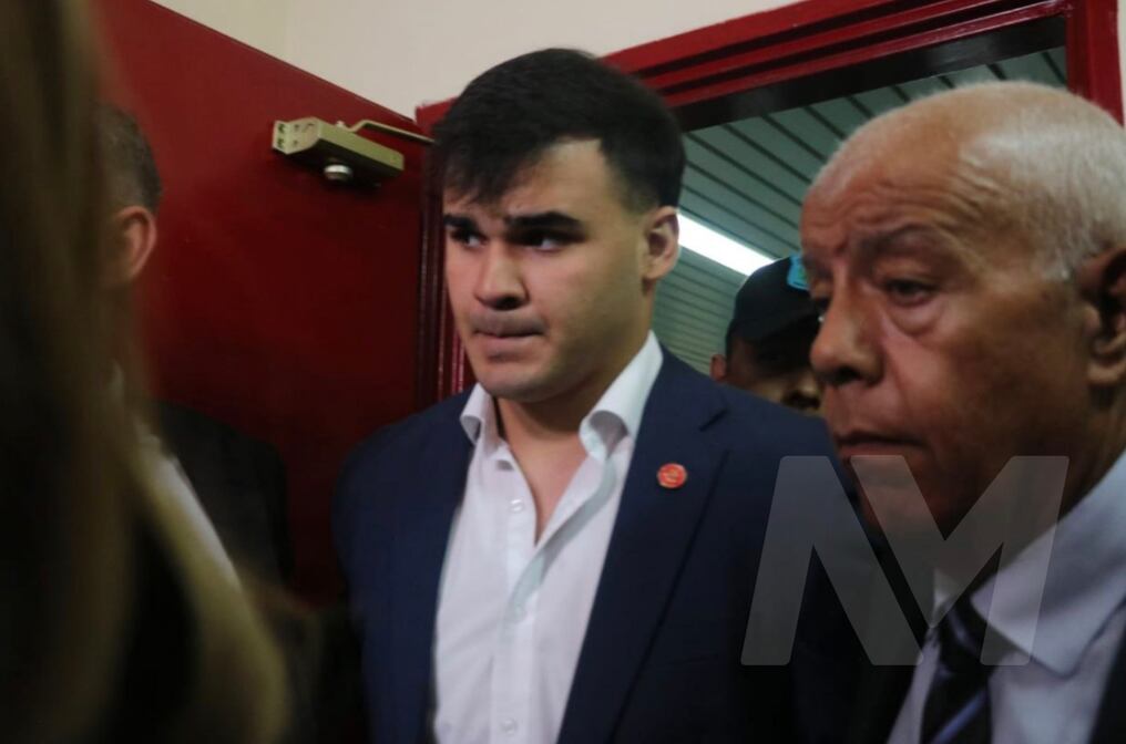 Marcelo Fretes continuará cumpliendo con la prisión preventiva en la cárcel de Tacumbú, luego que la jueza Cynthia Lovera finalmente resolvió rechazar la revocación de la prisión preventiva solicitada por la defensa. Foto: Nadia Monges.