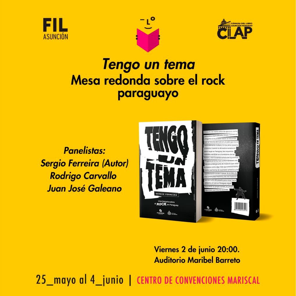 El libro que recupera la historia del rock paraguayo motiva un debate este viernes. Foto: Gentileza