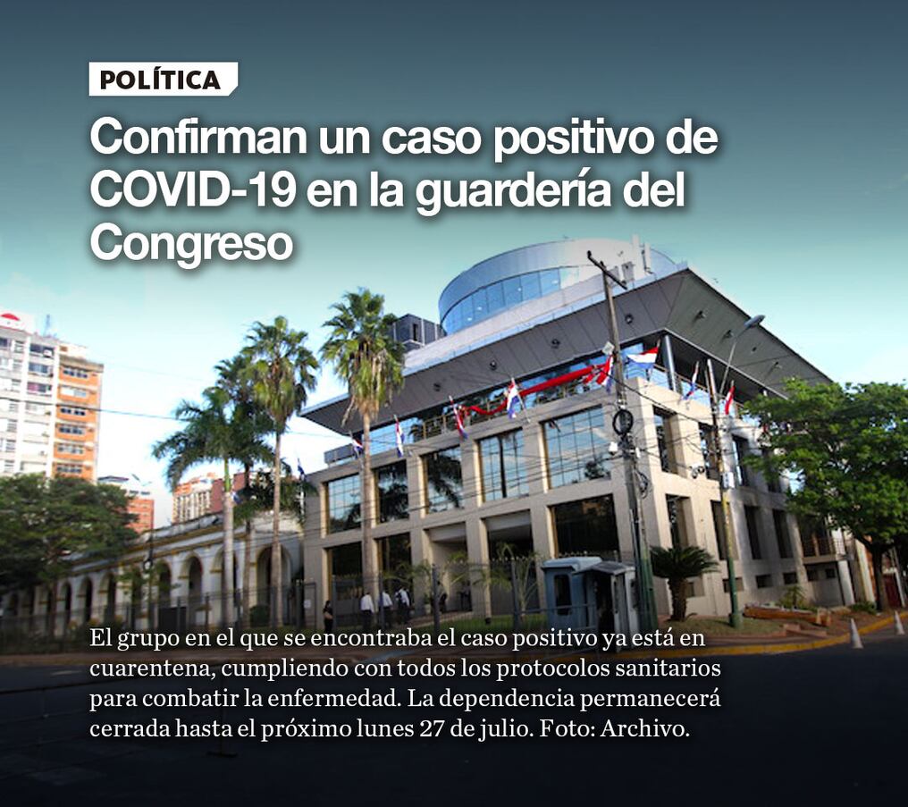 Confirman un caso positivo de COVID-19 en la guardería del Congreso 