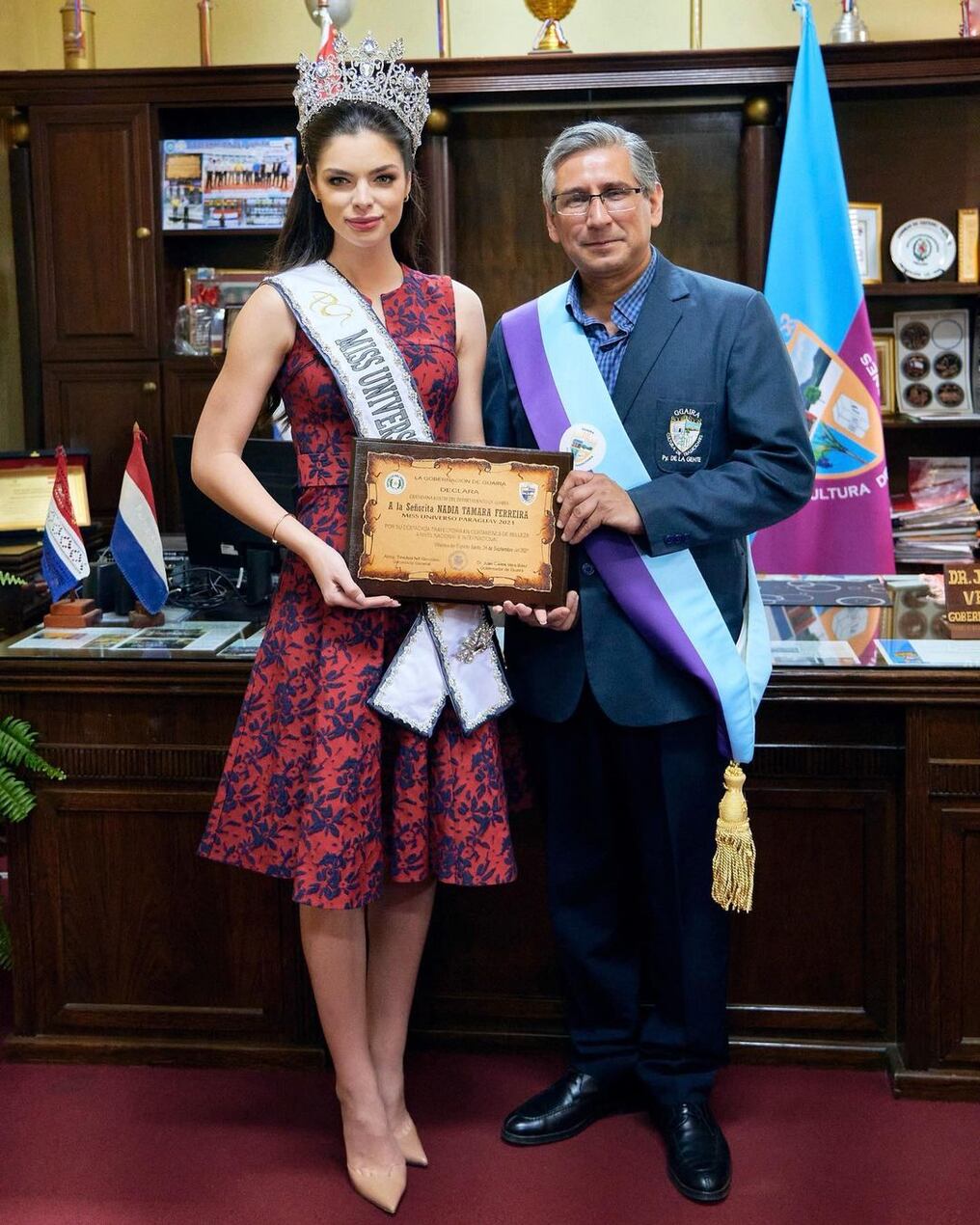 Obtuvo un reconocimiento como ciudadana ilustre del departamento del Guairá. Foto: Gentileza.
