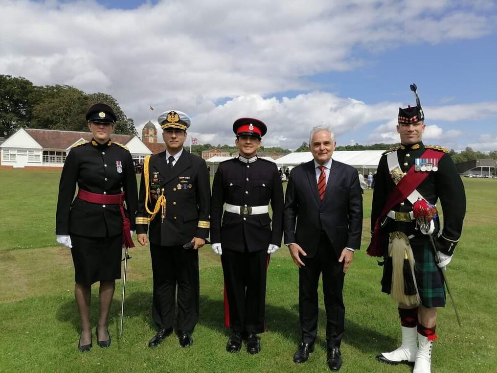 El joven cadete fue becado en la Real Academia Militar de Sandhurst. Foto: Gentileza.