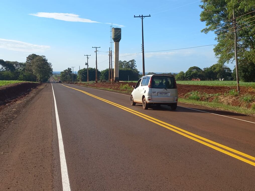 Tramo Los Cedrales, de Alto Paraná con Natalio, de Itapúa, llamado corredor de exportación, que ahora tendrá conexión con Puerto Irala. Foto: Gentileza. 