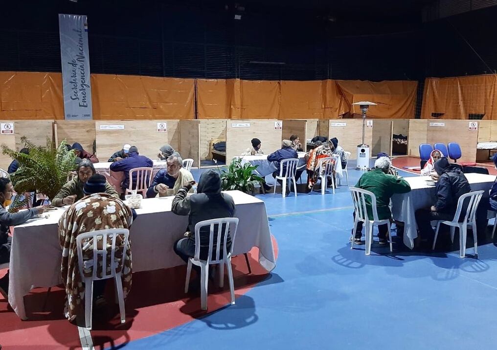 Con 34 personas amaneció hoy el albergue de la Secretaría de Emergencia Nacional. Foto: Gentileza.