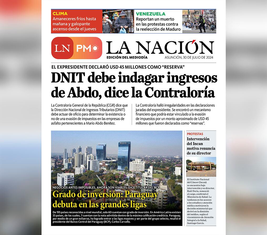 LN PM: edición del 30 de julio