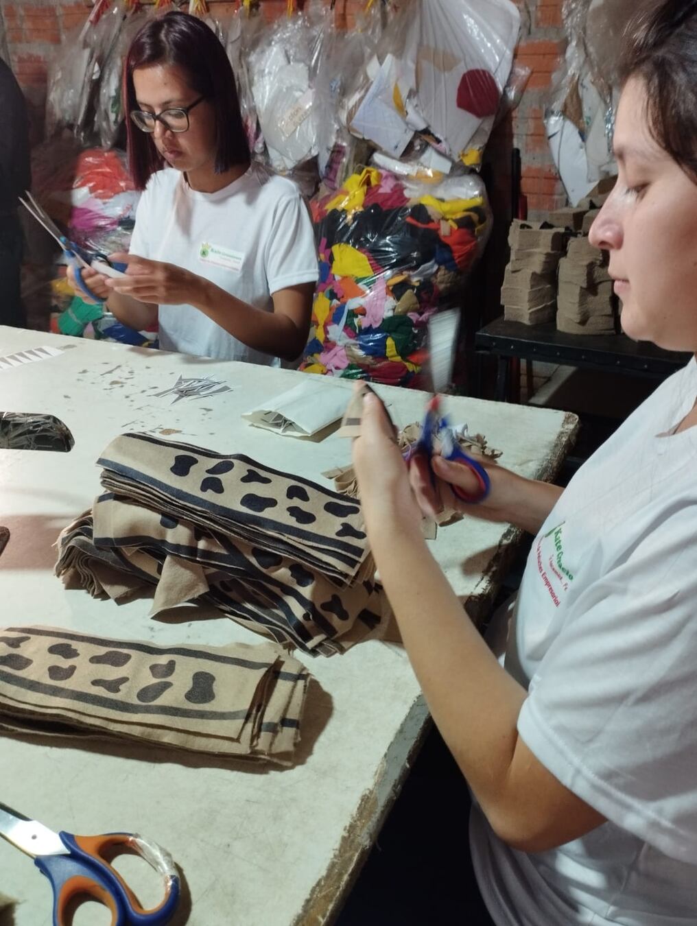 Están de 6:00 a 22:00 a full y son alrededor de 22 personas las que trabajan con 6 familias que están participando en la elaboración. Foto: Gentileza.