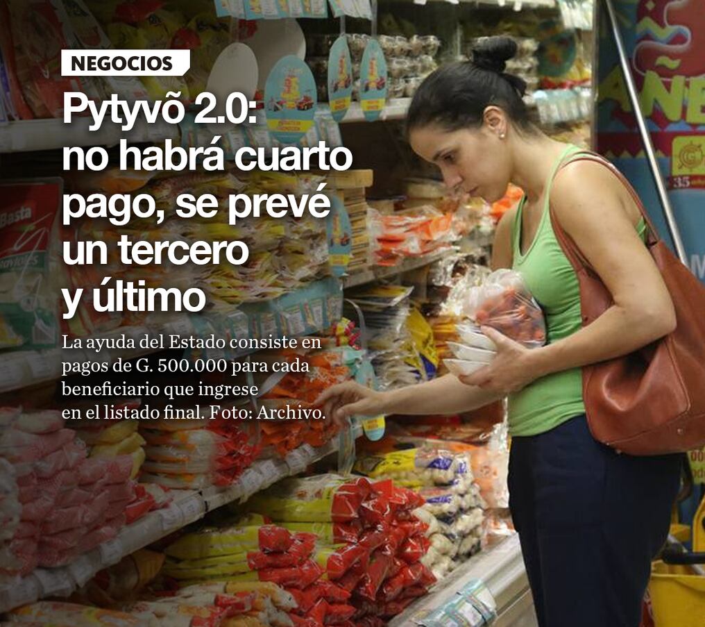 Pytyvõ 2.0: no habrá cuarto pago, se prevé un tercero y último