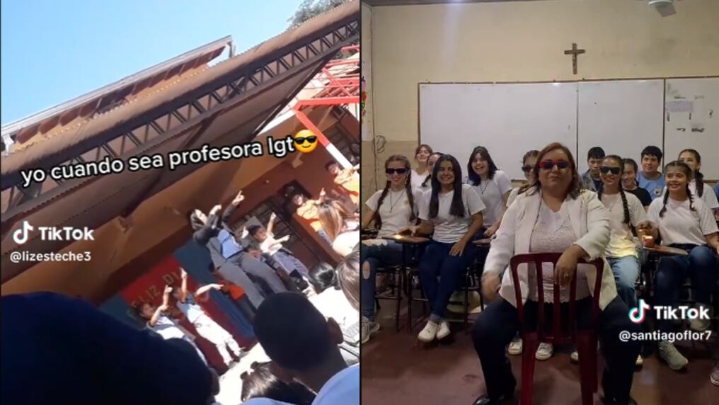 Profes celeraron su día de forma especial y se ganaron la admiración de internautas. Foto: Tik Tok.
