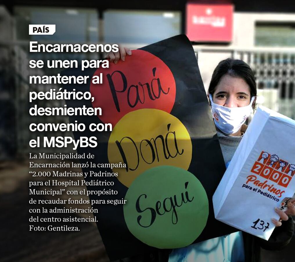Encarnacenos se unen para mantener al pediátrico, desmienten convenio con el MSPyBS
