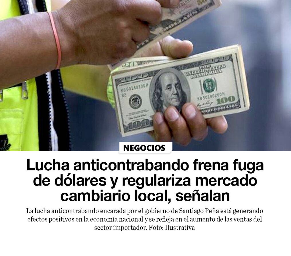 Lucha anticontrabando frena fuga de dólares y regulariza mercado cambiario local, señalan