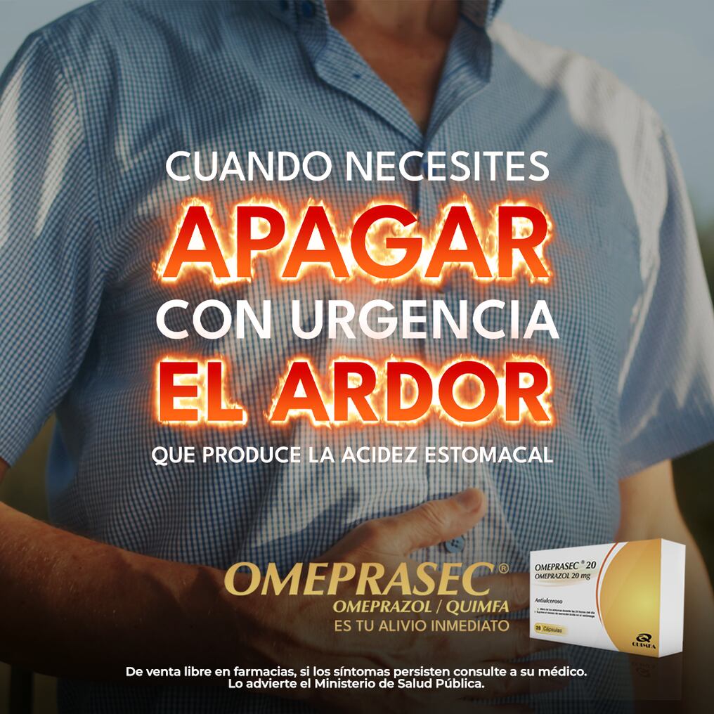 El nuevo Omeprasec está destinado para tratar la acidez estomacal y evitar así que la molestia interrumpa el normal desarrollo de las actividades cotidianas. Foto: Gentileza.