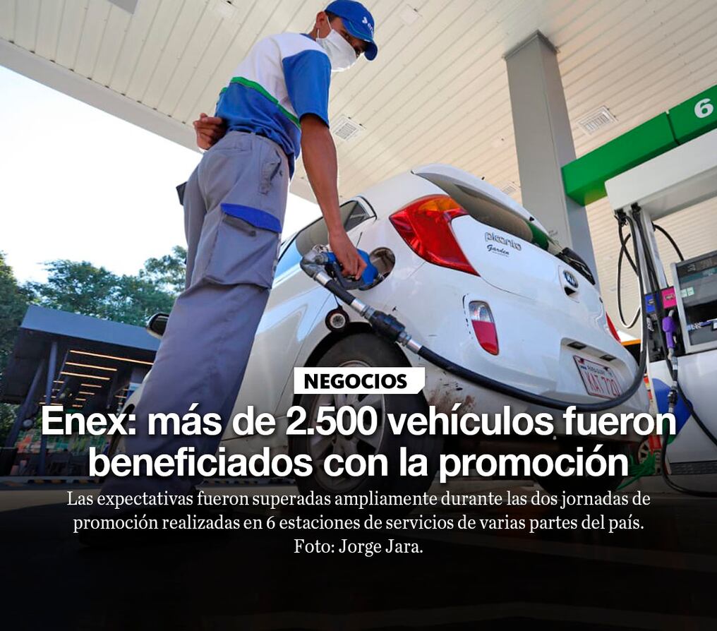Enex: más de 2.500 vehículos fueron beneficiados con la promoción