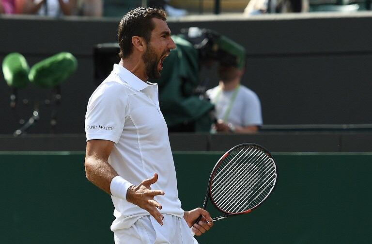 Toda la furia del segundo semifinalista de Wimbledon. Foto: AFP.