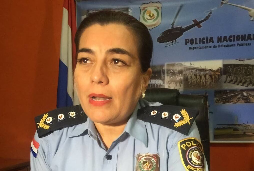 Comisario Elisa Ledesma, Jefa de RR.PP. de la Policía. Foto: www.hoy.com.py