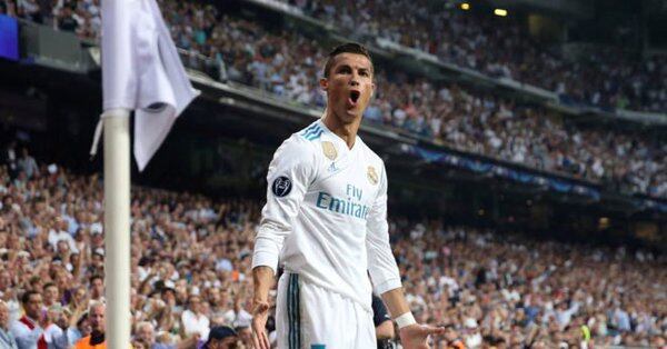 Cristiano celebra su gol para el Real Madrid ante el Apoel.