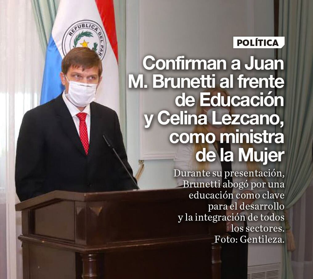 Confirman a Juan M. Brunetti al frente de Educación y Celina Lezcano, como ministra de la Mujer