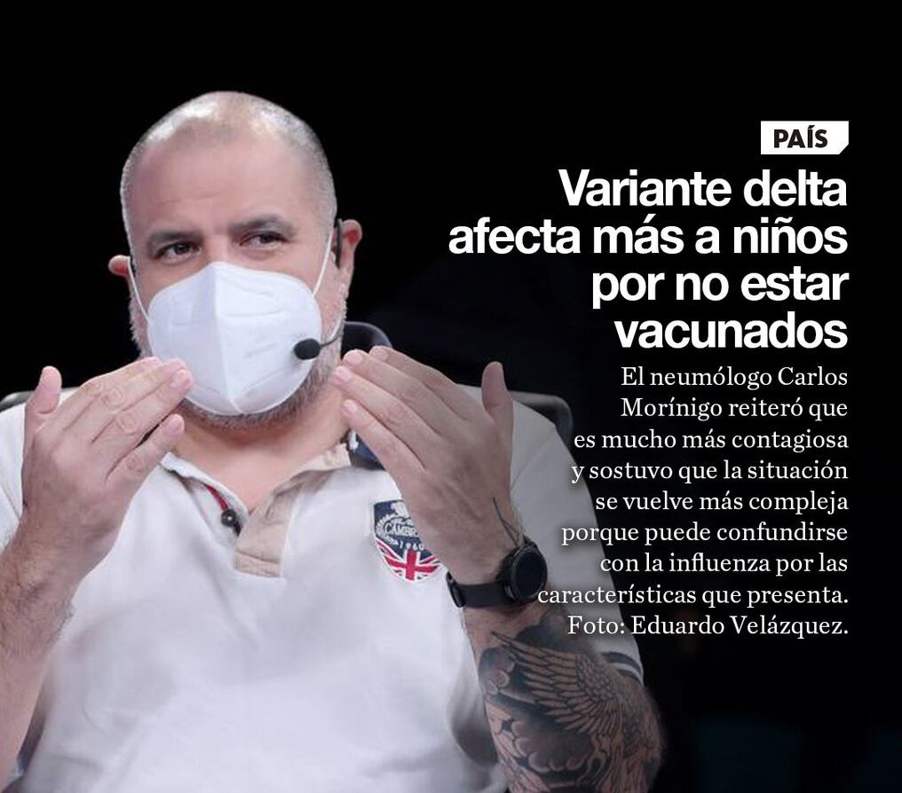 Variante delta afecta más a niños por no estar vacunados