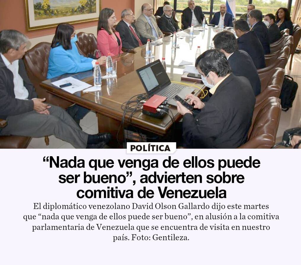 “Nada que venga de ellos puede ser bueno”, advierten sobre comitiva de Venezuela