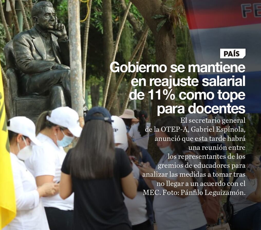 Gobierno se mantiene en reajuste salarial de 11% como tope para docentes