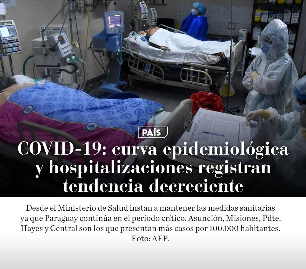COVID-19: curva epidemiológica y hospitalizaciones registran tendencia decreciente