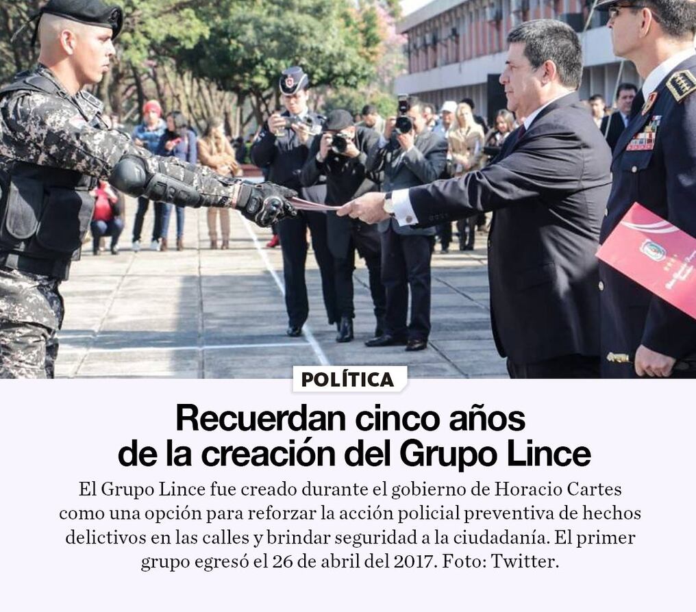 Recuerdan cinco años de la creación del Grupo Lince