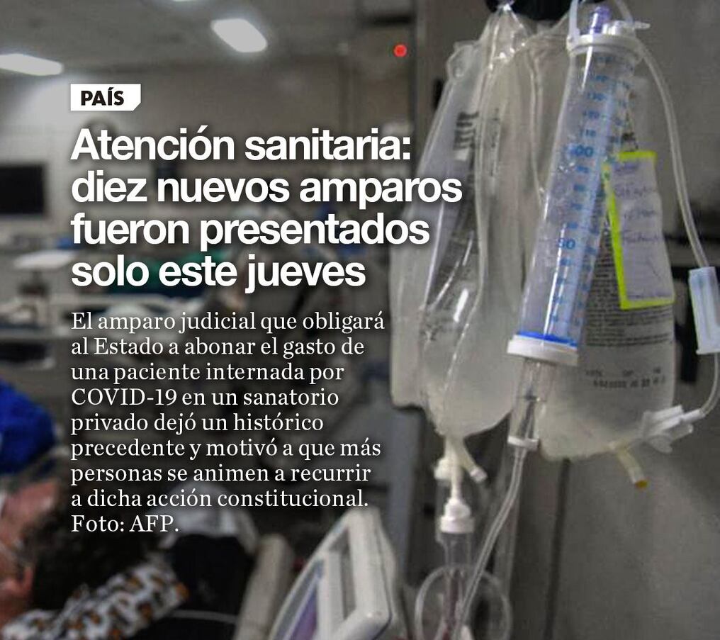 Atención sanitaria: diez nuevos amparos fueron presentados solo este jueves