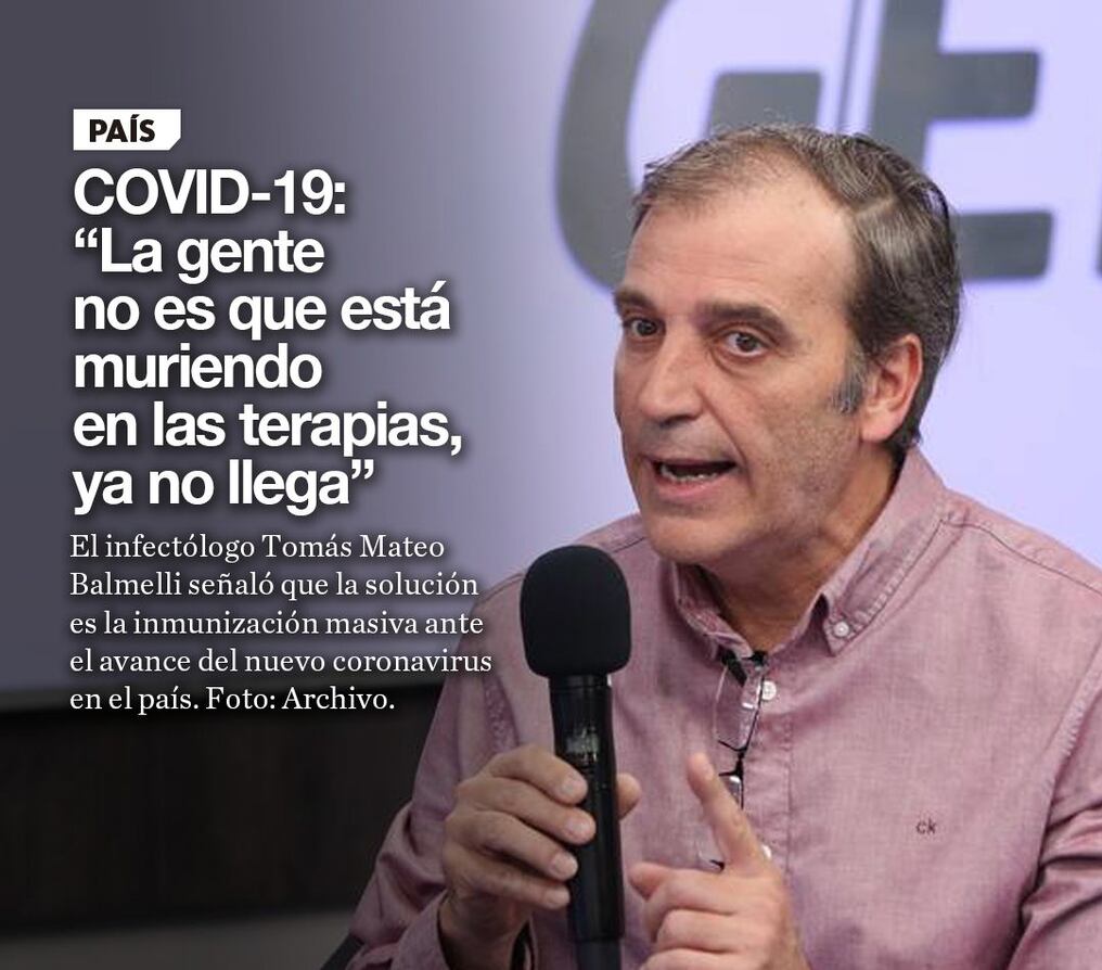 COVID-19: “La gente no es que está muriendo en las terapias, ya no llega”