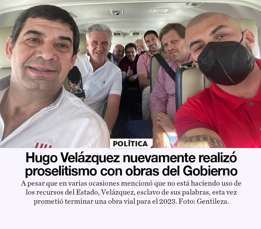 Hugo Velázquez nuevamente realizó proselitismo con obras del Gobierno