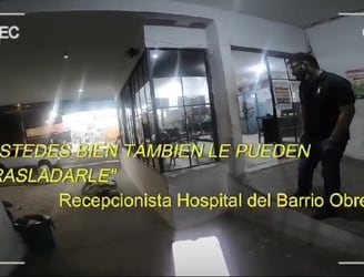 La paciente fue rechazada en el Hospital General de Barrio Obrero. Imagen: captura de video.