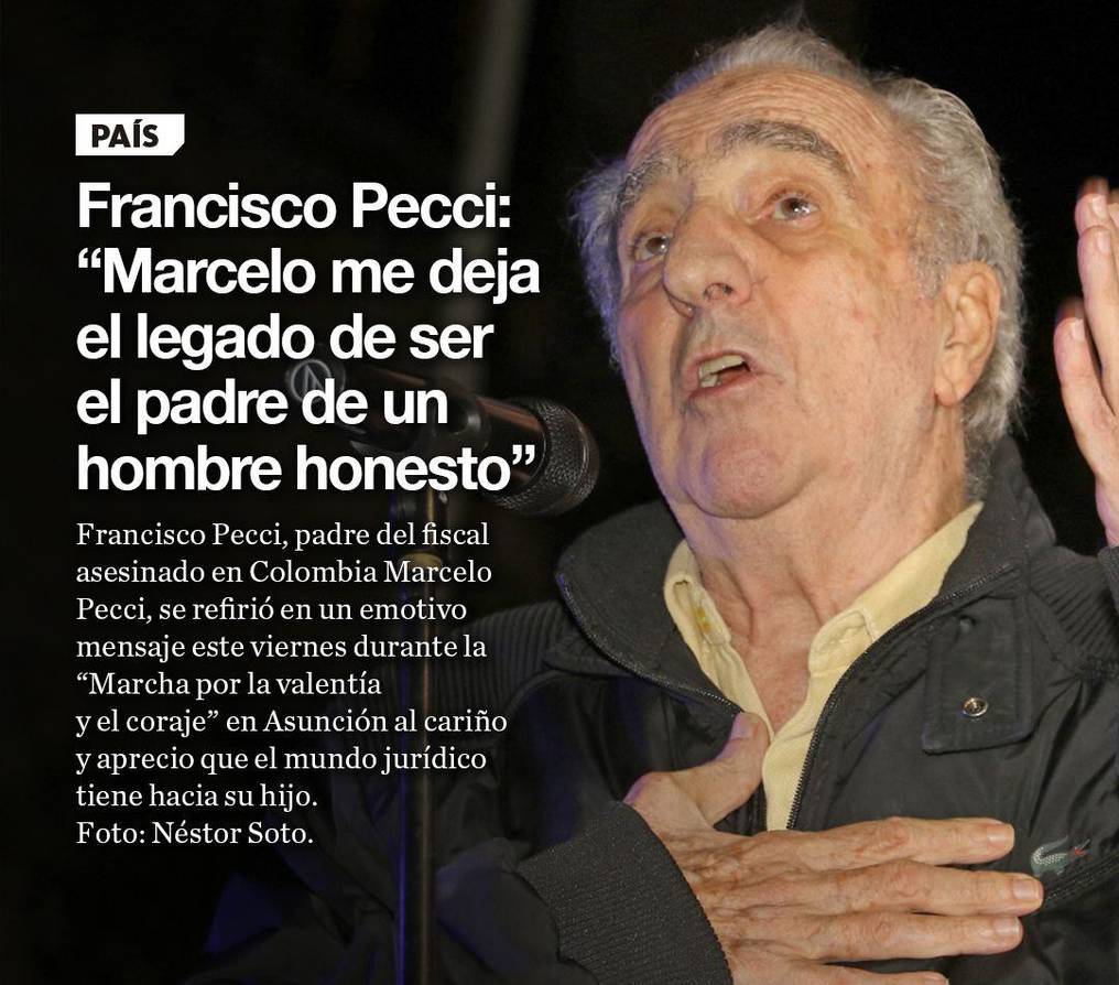 La Nación / Francisco Pecci: “Marcelo me deja el legado de ser el padre de  un hombre honesto”