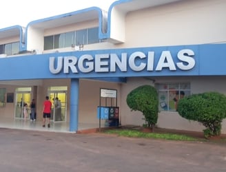 Los alumnos están internados en el Hospital de Acosta Ñu. Foto: Ever Benegas/Nación Media.